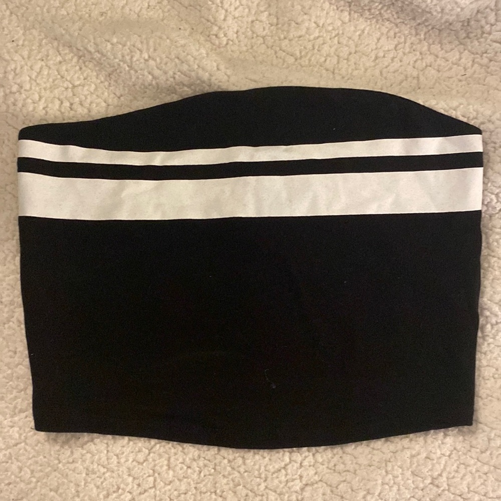 Black and white tube top